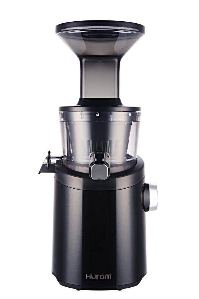  Hurom H400 Easy Clean Slow Juicer, Matte Black, Hands Free, Hopper Fits Whole Produce, Quiet Motor, Scrub Free Cleaning, BPA Free, Easy Assembly