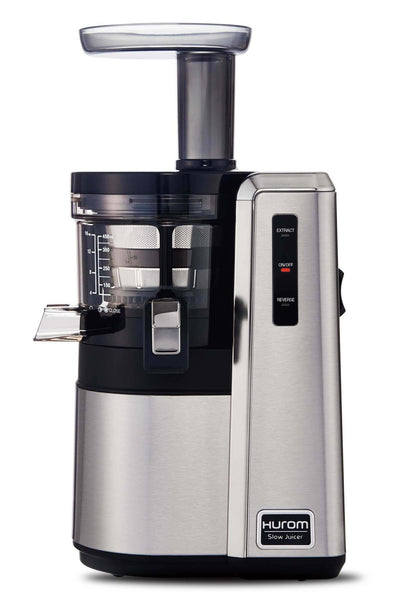 Hurom H-200 Easy Clean Electronic Juicer Machine (White) - Self Feeding  Slow Juicer w Big Mouth Hopper to Fit Whole Fruits & Vegetables - Healthy